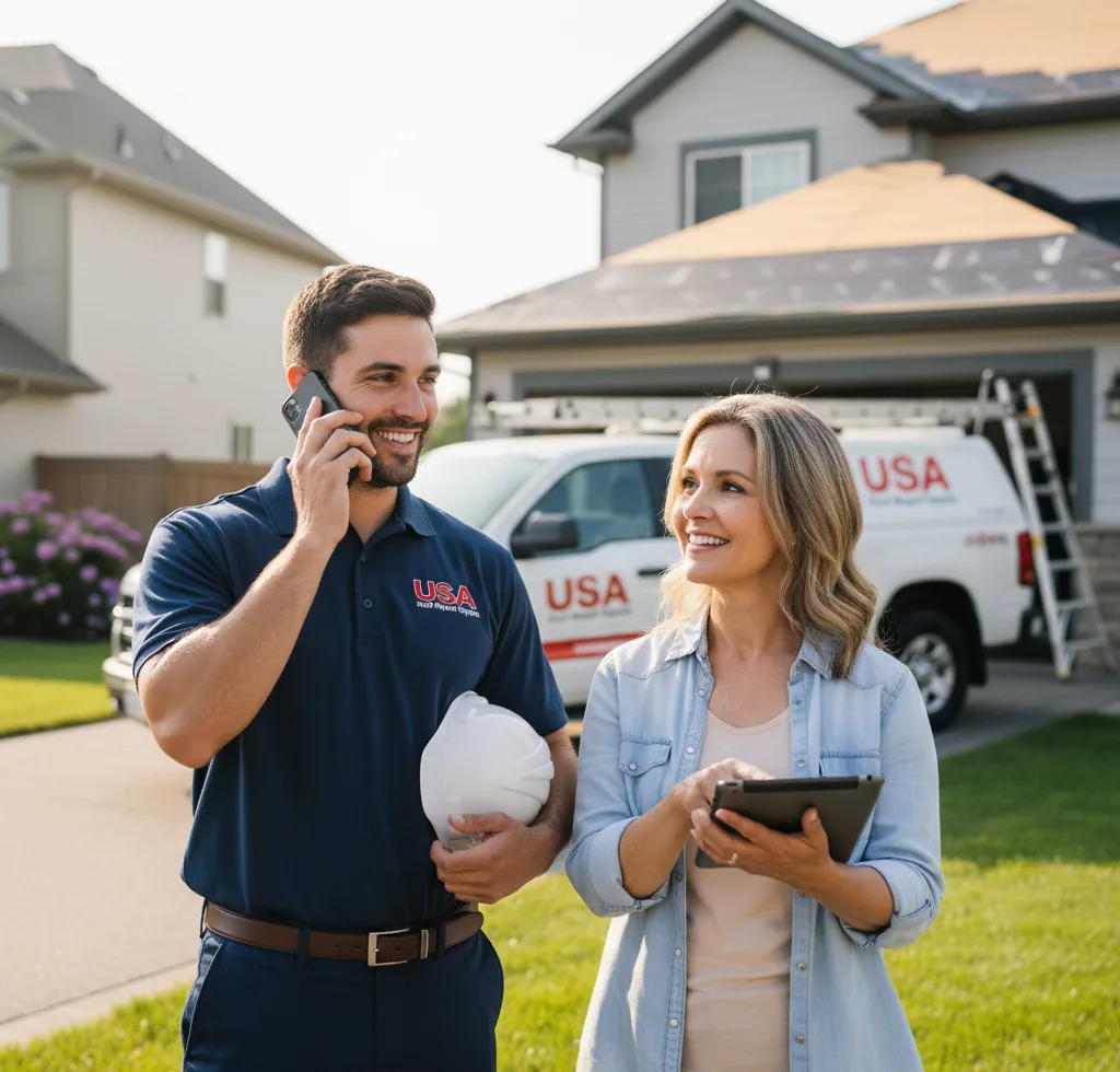USA Roof Repair Experts customer support in Hinton